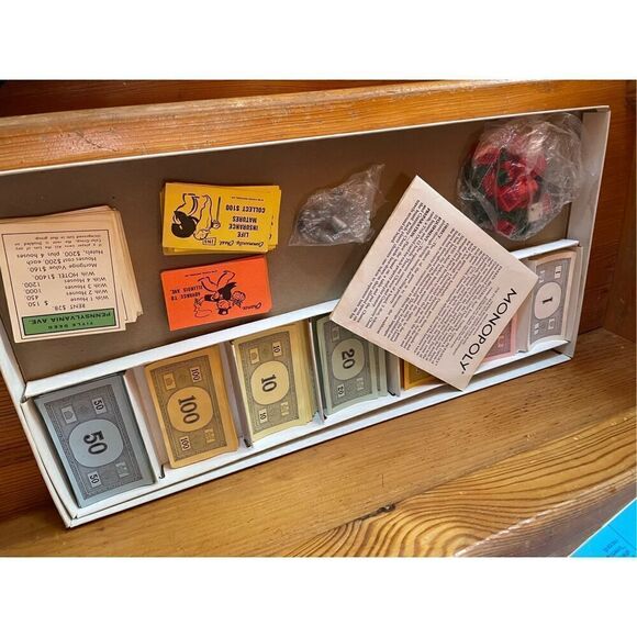 Vintage 1973 PARKER BROTHERS Monopoly Board Game w/ Metal Tokens - Picture 3 of 4